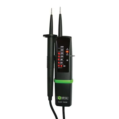 I lager 1500B Elma Spänningsprovare med batteri